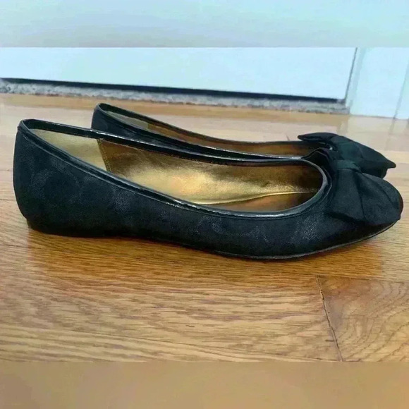 Coach Lynn Bow Ballet Flats Fabric, Coach logo, Women’s Size 8 - Picture 3 of 6